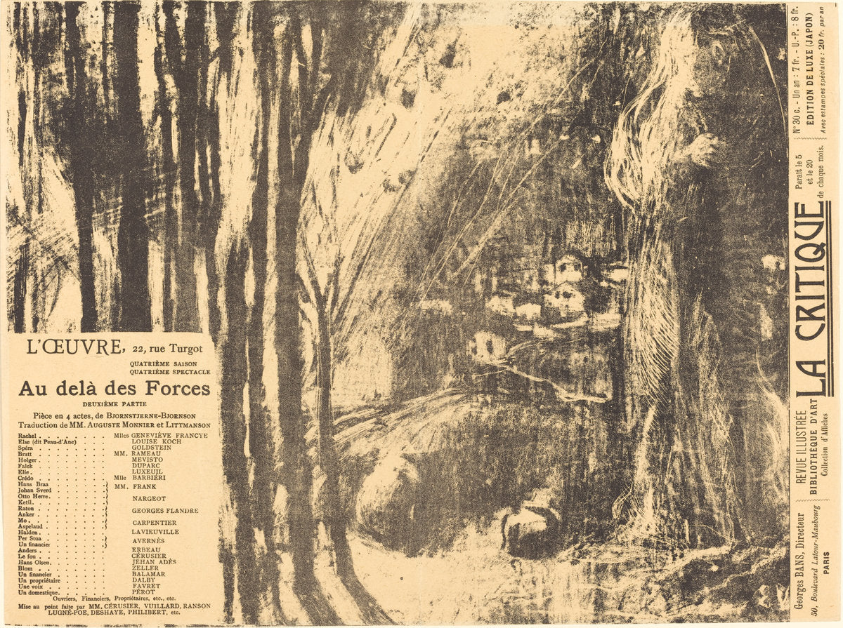 Au-delà des forces humaines by Edouard Vuillard (French, 1868 - 1940), 16X12"(A3)Poster Print