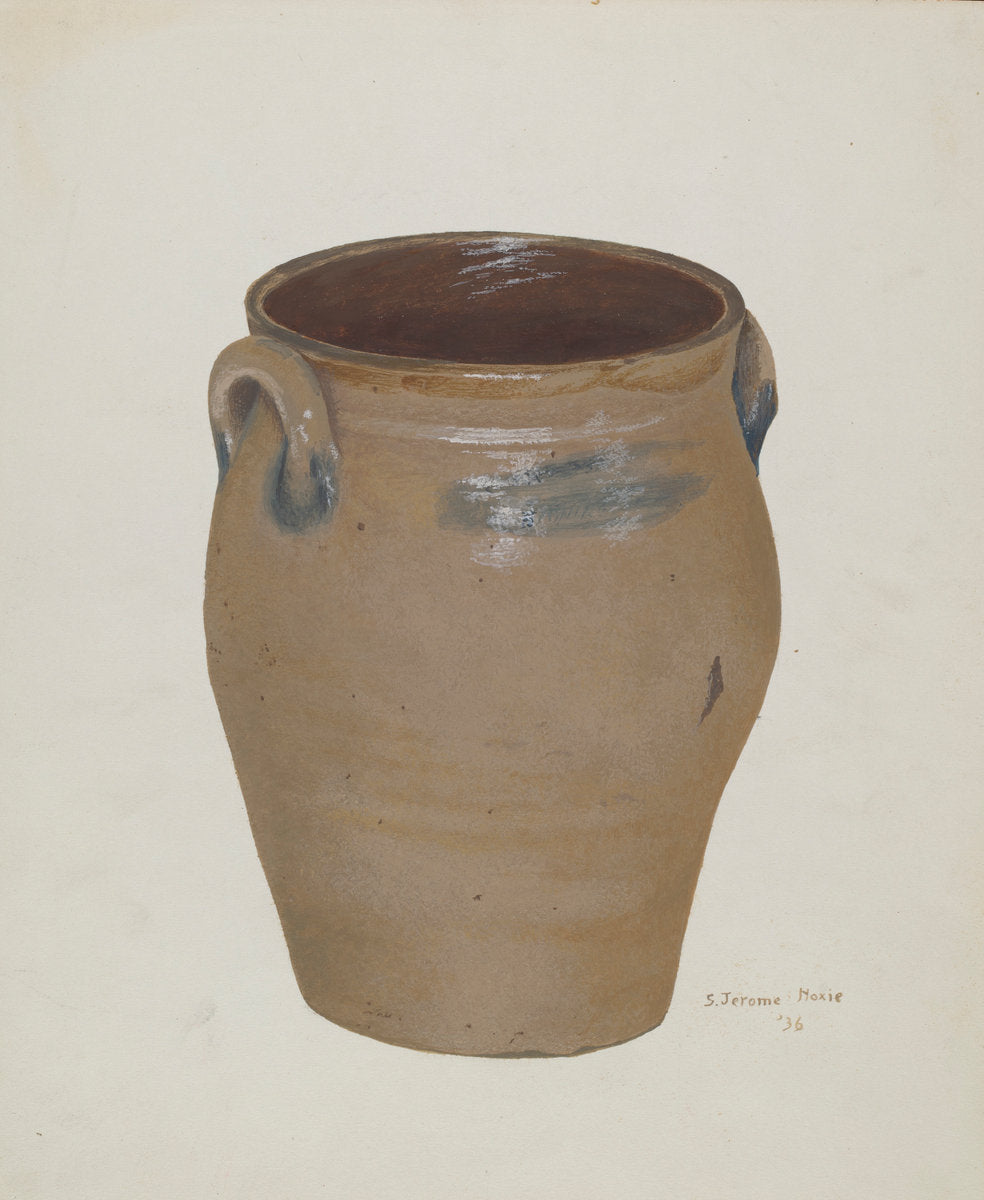 Two Handled Preserve Crock by Jerome Hoxie (American, active c. 1935), 16X12"(A3)Poster Print