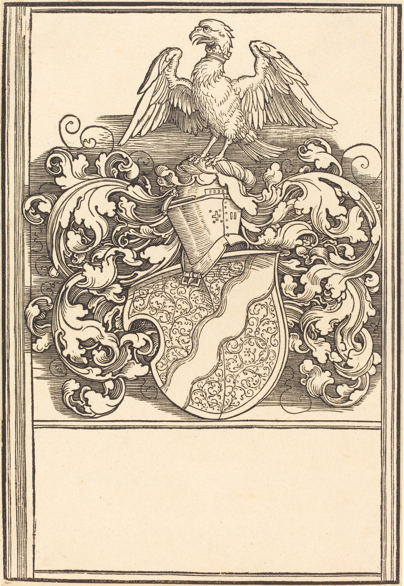 Coat of Arms of Michael Behaim by Albrecht Dürer (German, 1471 - 1528), 16X12"(A3)Poster Print