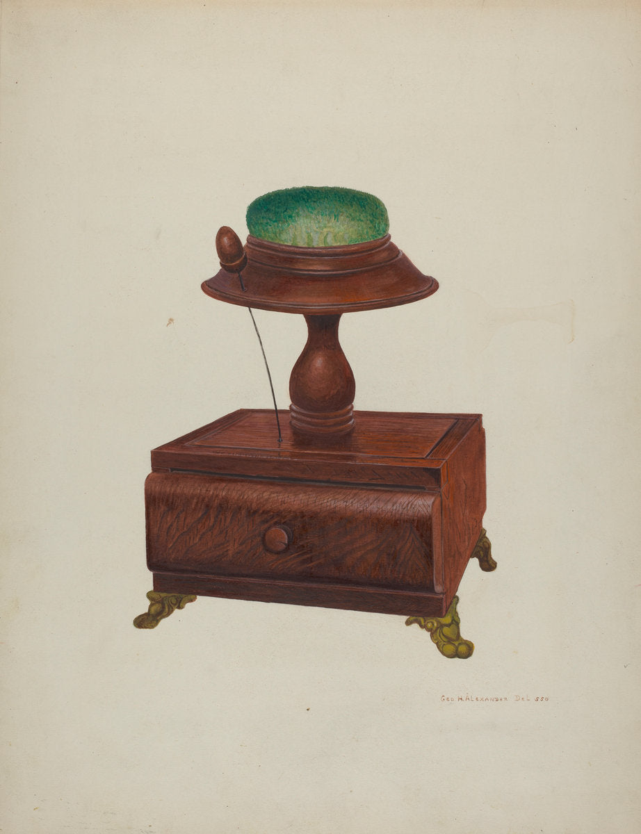 Sewing Box by George H. Alexander (American, active c. 1935), 16X12"(A3)Poster Print