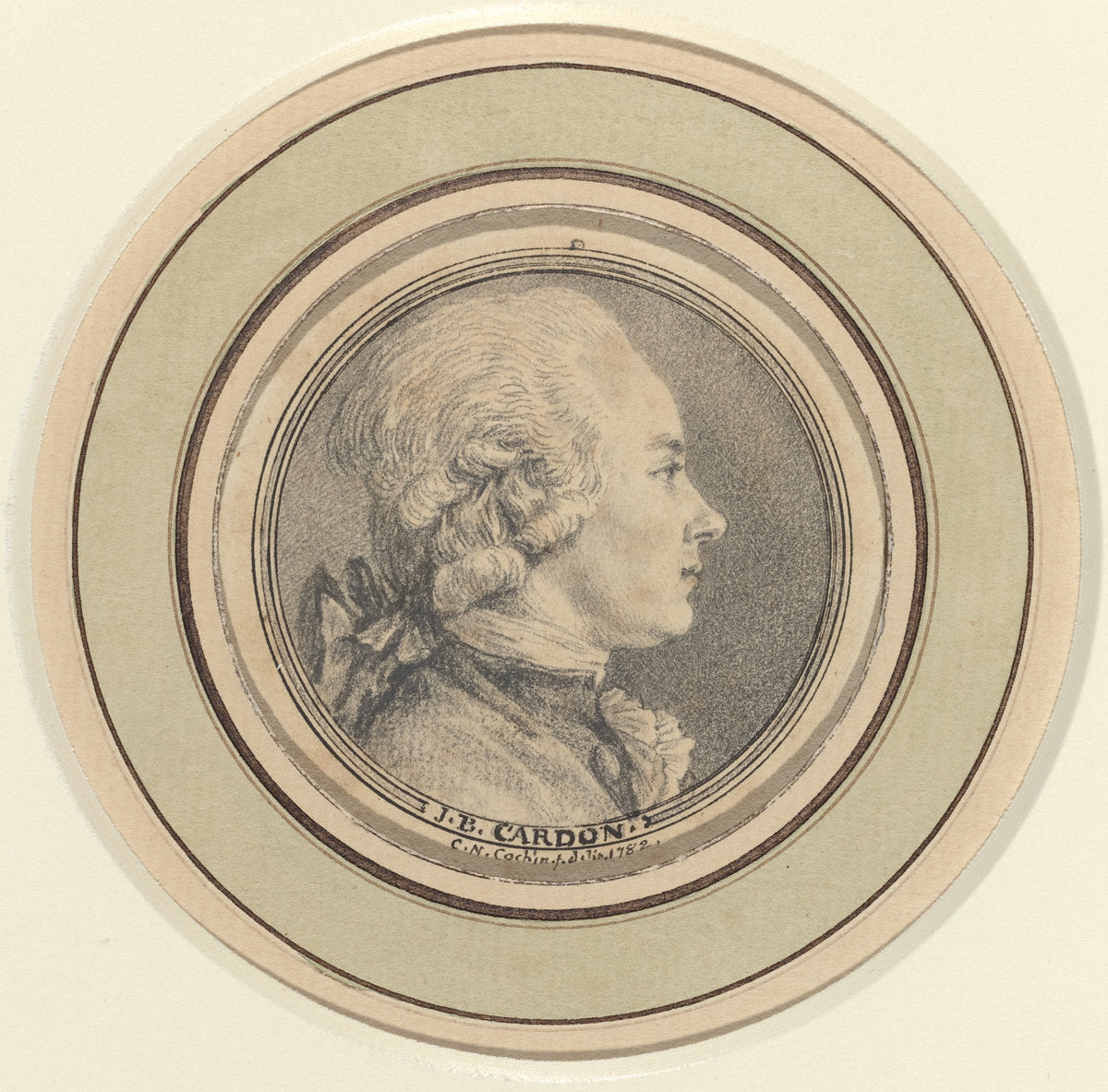 J.B. Cardon by Charles-Nicolas Cochin II (French, 1715 - 1790), 16X12"(A3)Poster Print
