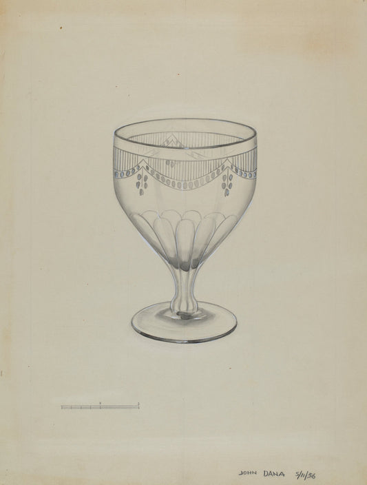 Glass by John Dana (American, active c. 1935), 16X12"(A3)Poster Print