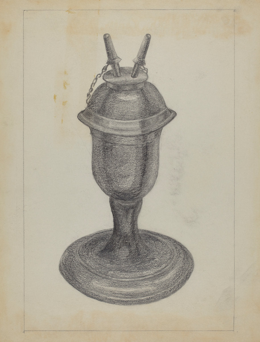 Lamp by Carl Weiss (American, active c. 1935), 16X12"(A3)Poster Print