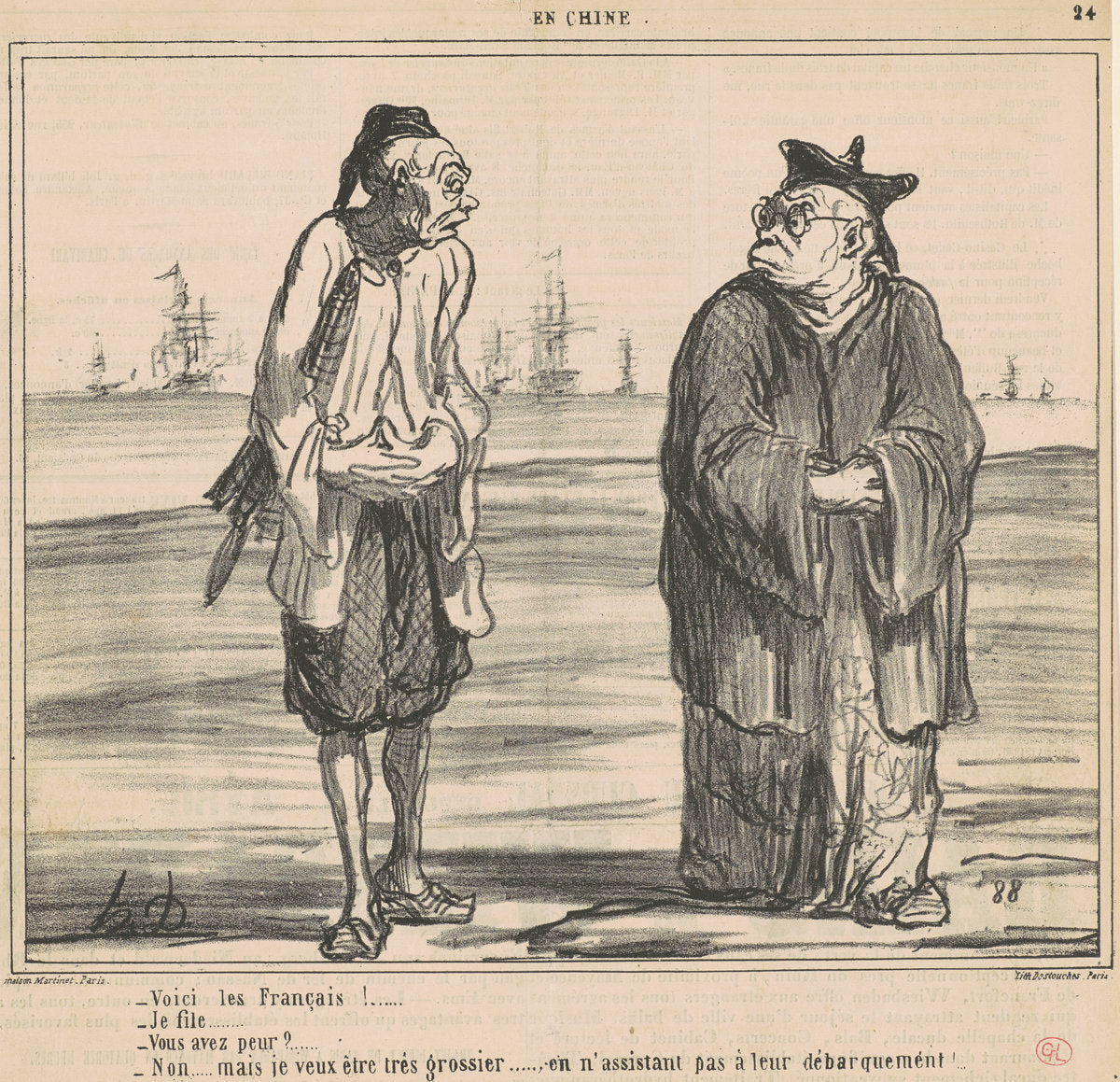 Voici les francais! ... je fille ... by Honoré Daumier (French, 1808 - 1879), 16X12"(A3)Poster Print