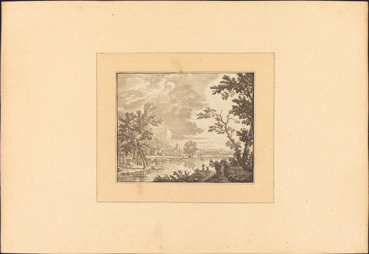 Landscape by Katharina Prestel after Jan van Huysum (German, 1747 - 1794), 16X12"(A3)Poster Print