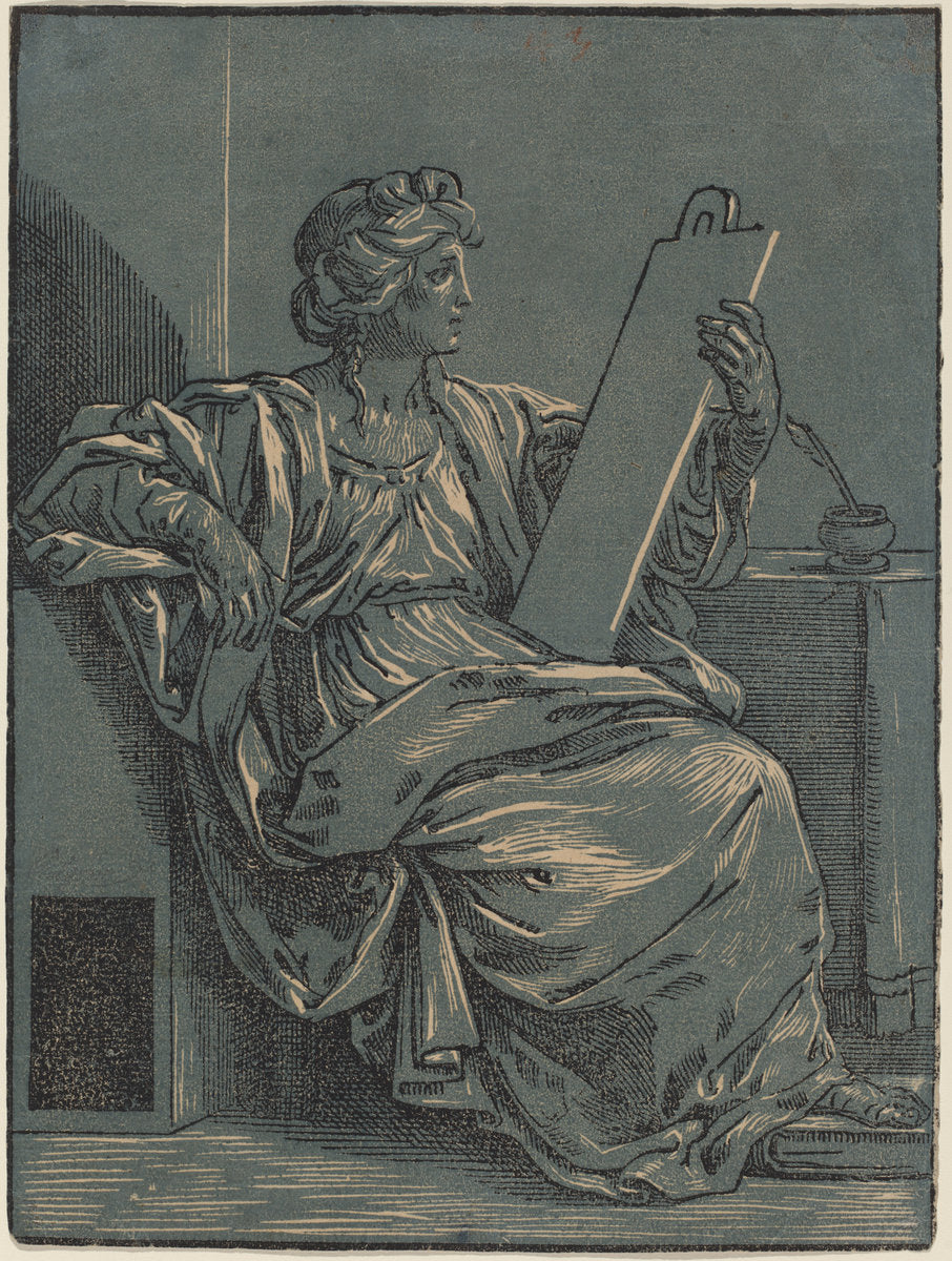 Sibyl by Bartolomeo Coriolano or Giuseppe Maria Moretti after Guido Reni (Italian, 1659 - 1746), 16X12"(A3)Poster Print
