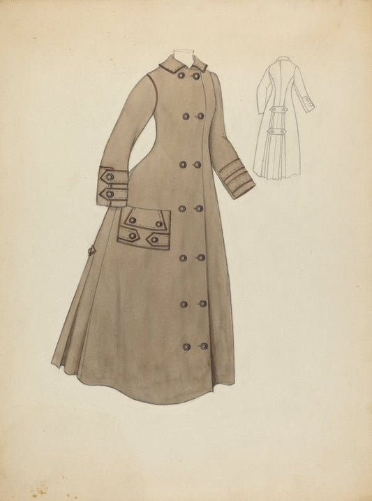 Coat by Roberta Spicer (American, active c. 1935), 16X12"(A3)Poster Print
