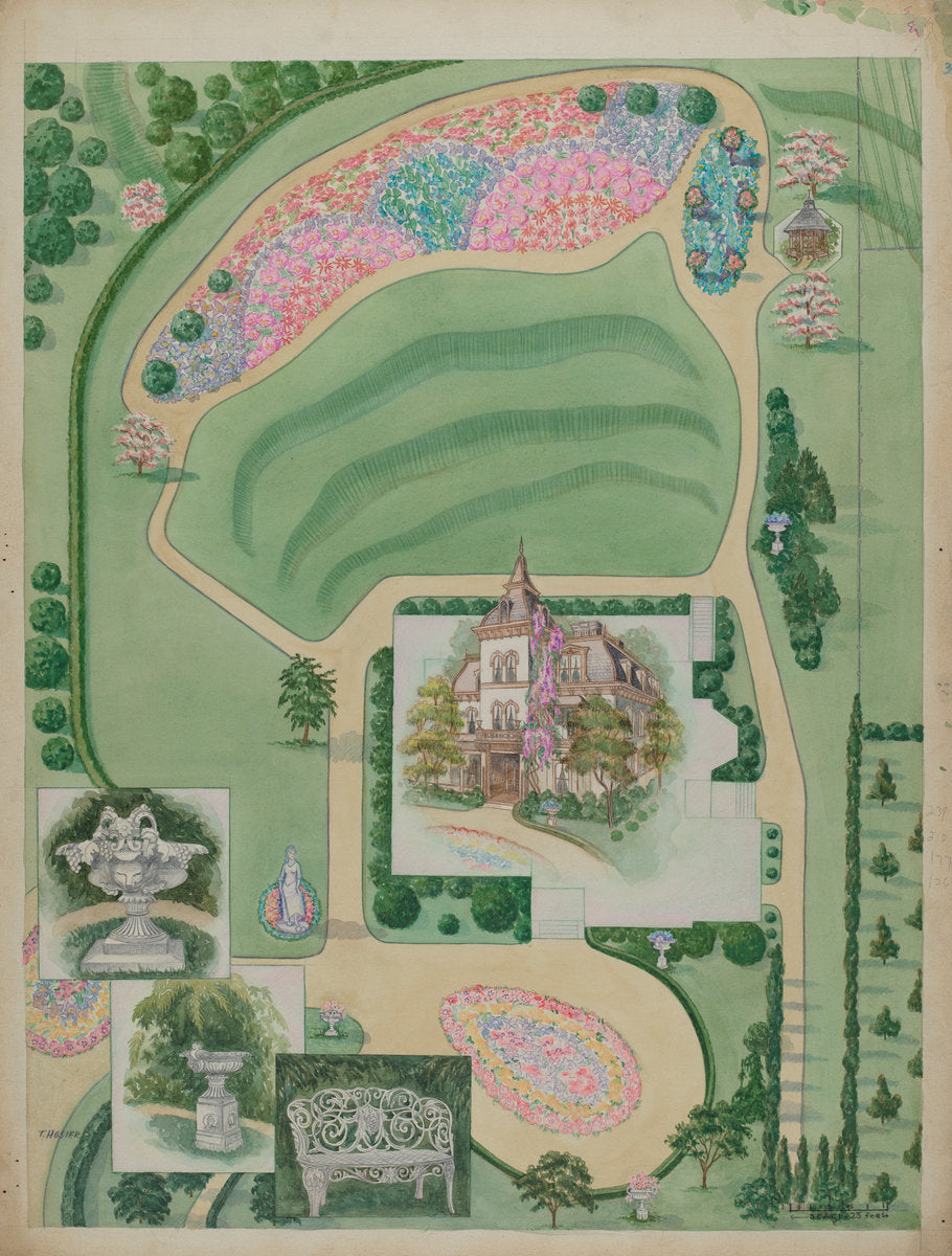 William A. Wheelock Estate by Tabea Hosier (American, active c. 1935), 16X12"(A3)Poster Print