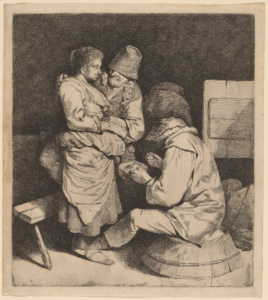 The Young Innkeeper by Cornelis Bega (Dutch, 1631/1632 - 1664), 16X12"(A3)Poster Print