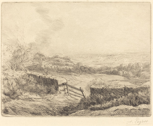 The Gate (L'entree du champ) by Alphonse Legros (French, 1837 - 1911), 16X12"(A3)Poster Print