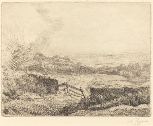 The Gate (L'entree du champ) by Alphonse Legros (French, 1837 - 1911), 16X12"(A3)Poster Print