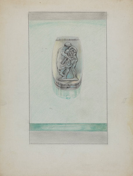 Silver Snuff Box by Horace Reina (American, active c. 1935), 16X12"(A3)Poster Print