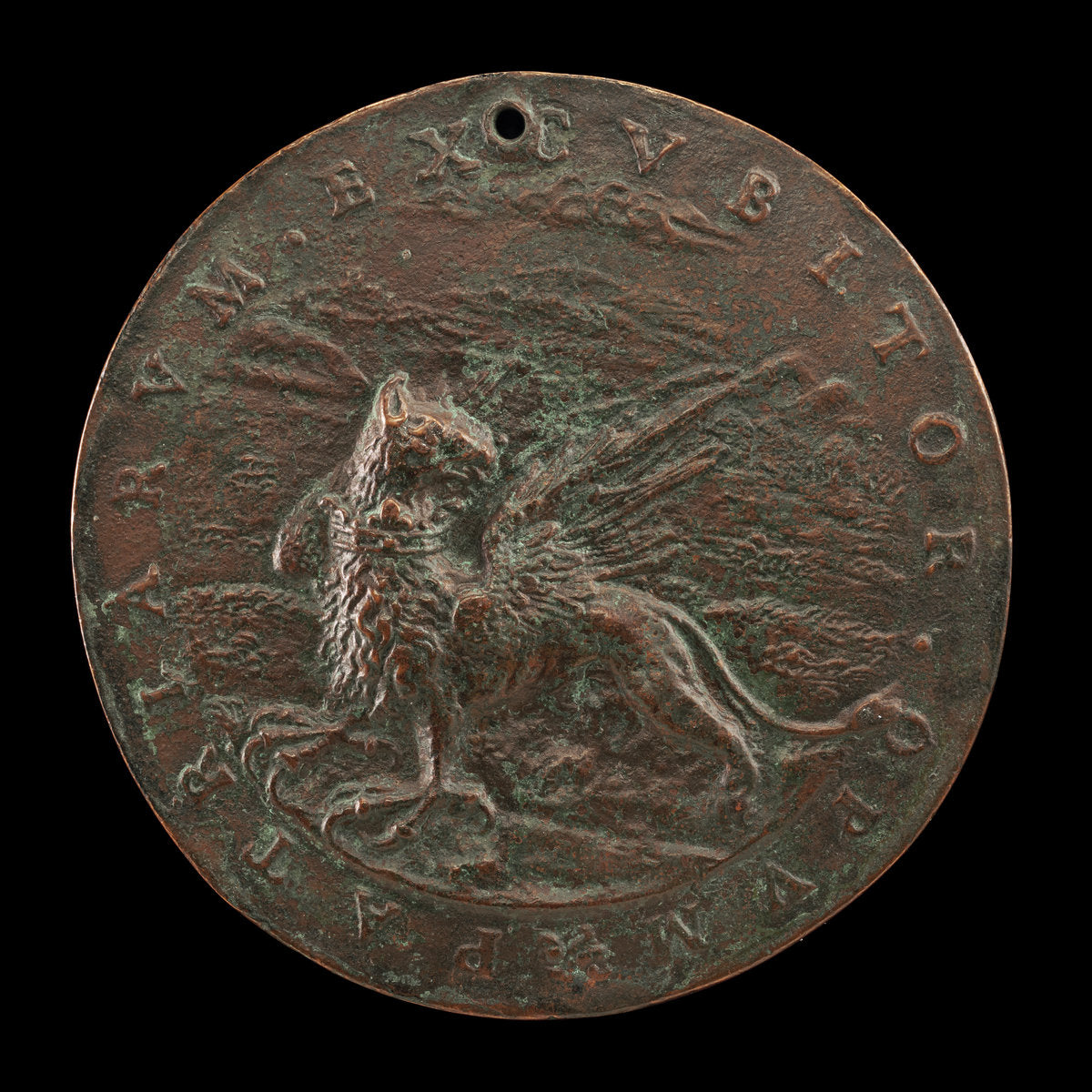 Griffin, Ducally Gorged, in a Landscape [reverse] by Bernardo Rantwyck (Flemish, active c. 1573 - 1596), 16X12"(A3)Poster Print