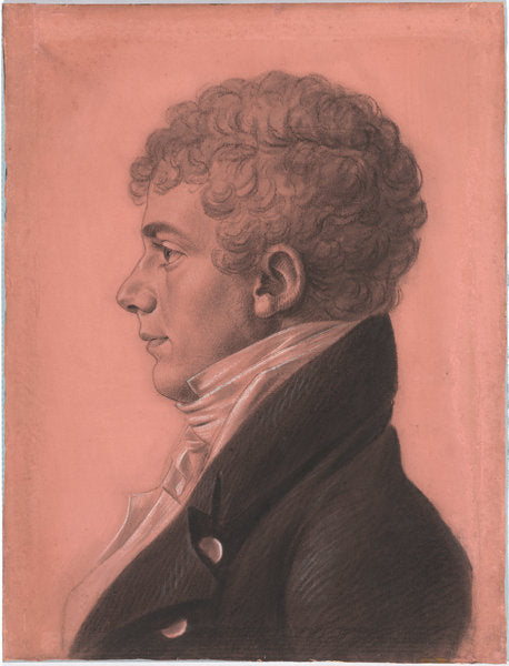George Raleigh Dearborn by Charles B. J. Févret de Saint-Mémin (French, 1770 - 1852), 16X12"(A3)Poster Print