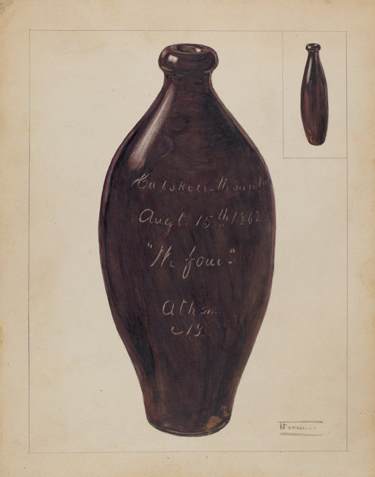 Flask by Frank Fumagalli (American, active c. 1935), 16X12"(A3)Poster Print