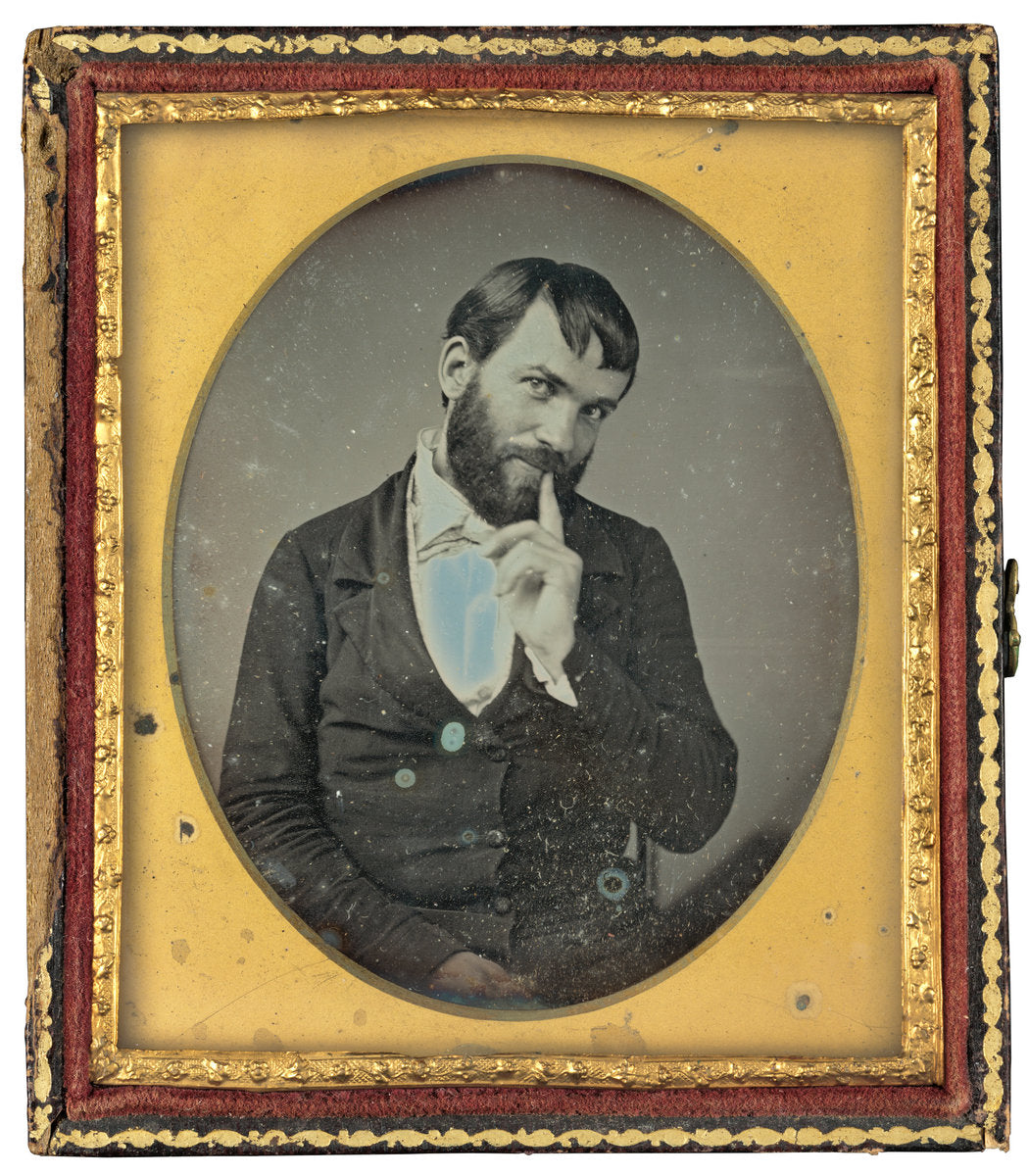 c. 1850 by American 19th Century (Portrait of a Man), 16X12"(A3)Poster Print