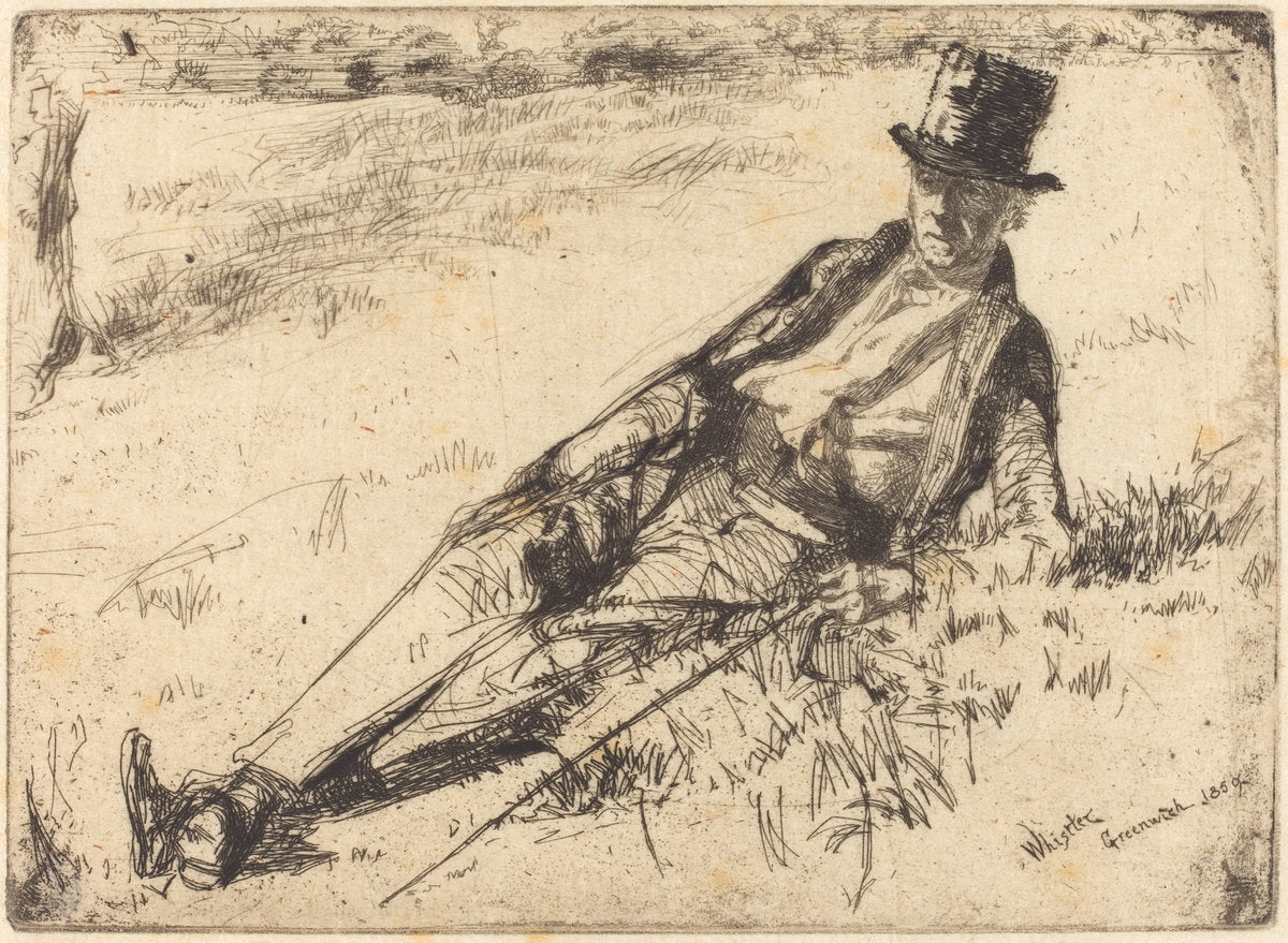 Greenwich Pensioner by James McNeill Whistler (American, 1834 - 1903), 16X12"(A3)Poster Print