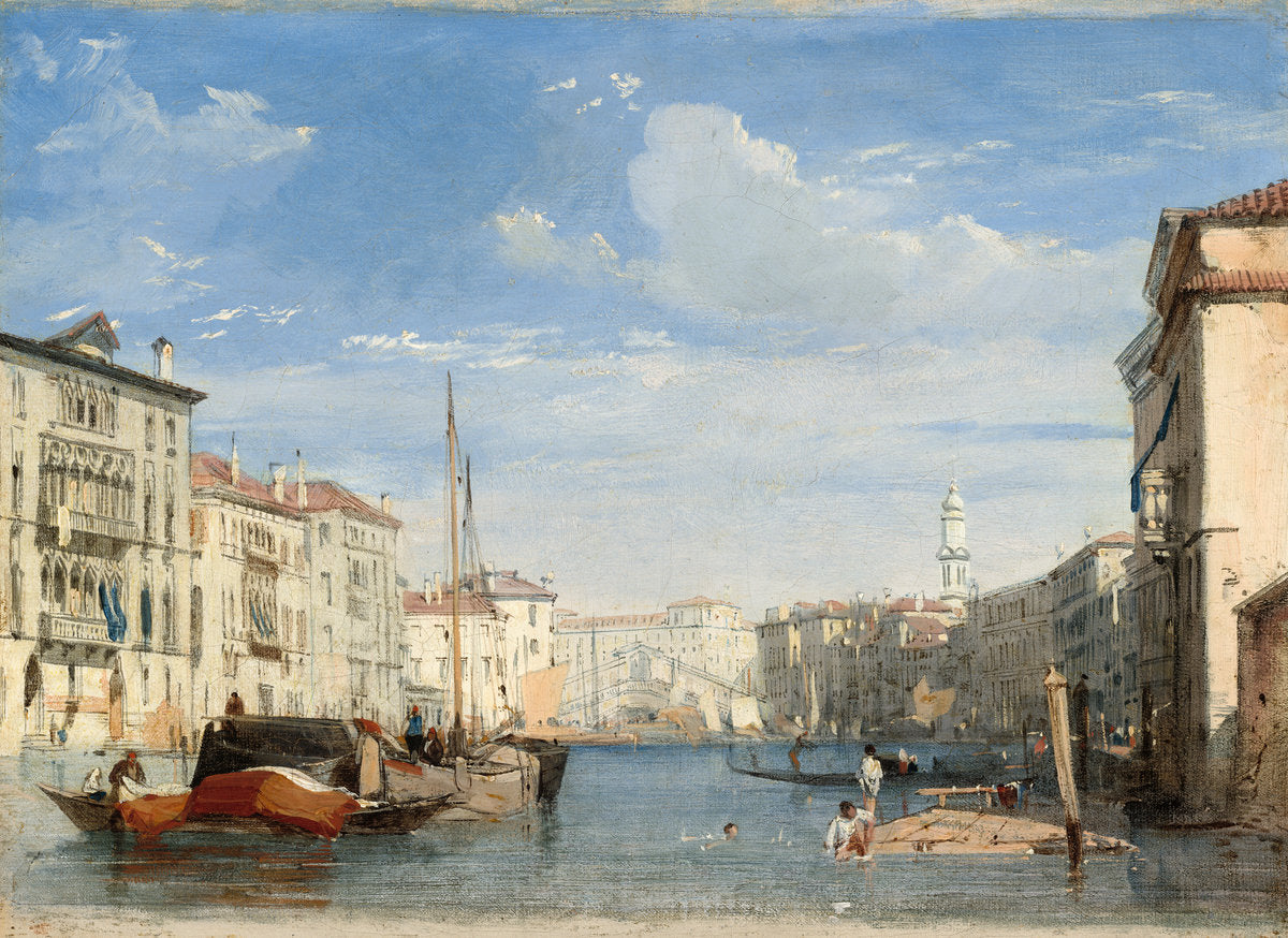 The Grand Canal by Richard Parkes Bonington (British, 1802 - 1828), 16X12"(A3)Poster Print