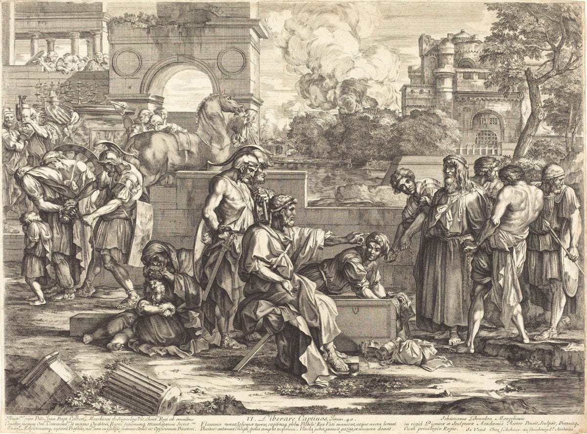 Liberare Captivos by Sébastien Bourdon (French, 1616 - 1671), 16X12"(A3)Poster Print