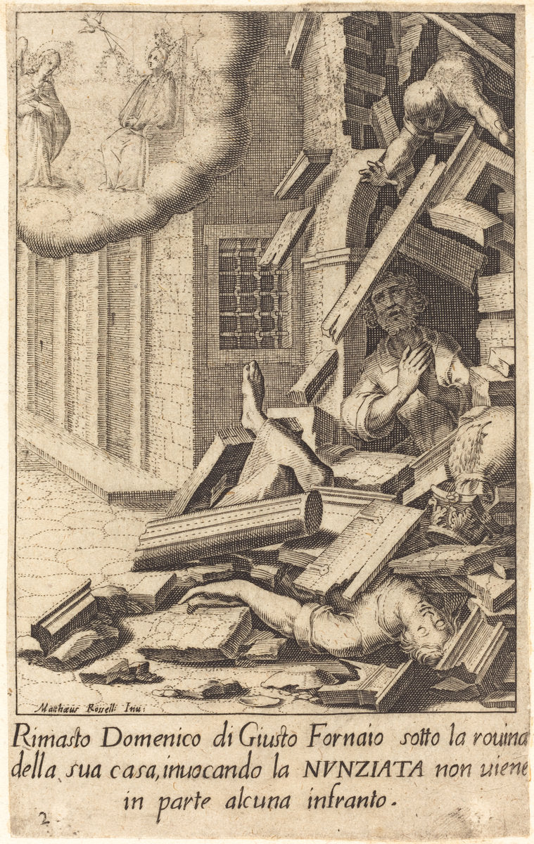 Domenico di Giusto by Jacques Callot after Matteo Rosselli (French, 1592 - 1635), 16X12"(A3)Poster Print