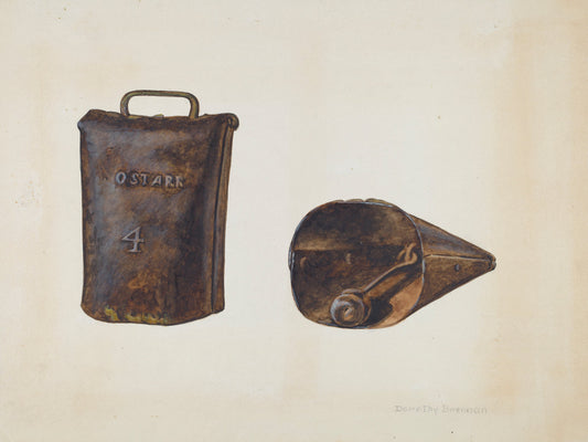 Cow Bell #4 by Dorothy Brennan (American, active c. 1935), 16X12"(A3)Poster Print