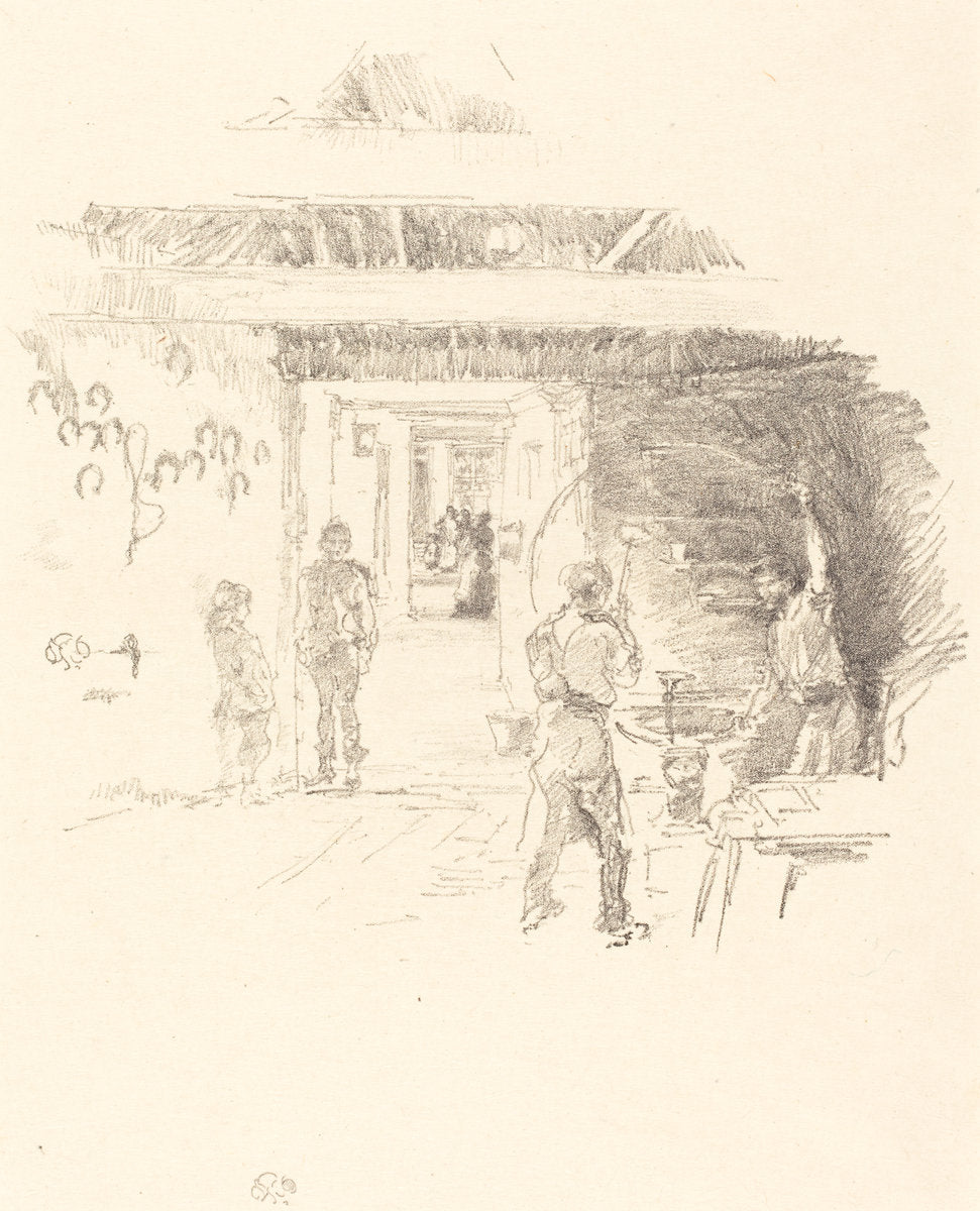 The Tyresmith by James McNeill Whistler (American, 1834 - 1903), 16X12"(A3)Poster Print