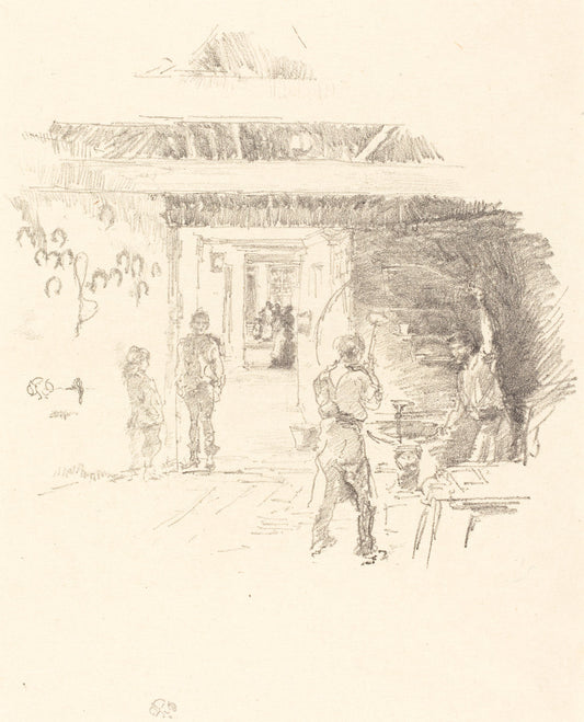 The Tyresmith by James McNeill Whistler (American, 1834 - 1903), 16X12"(A3)Poster Print