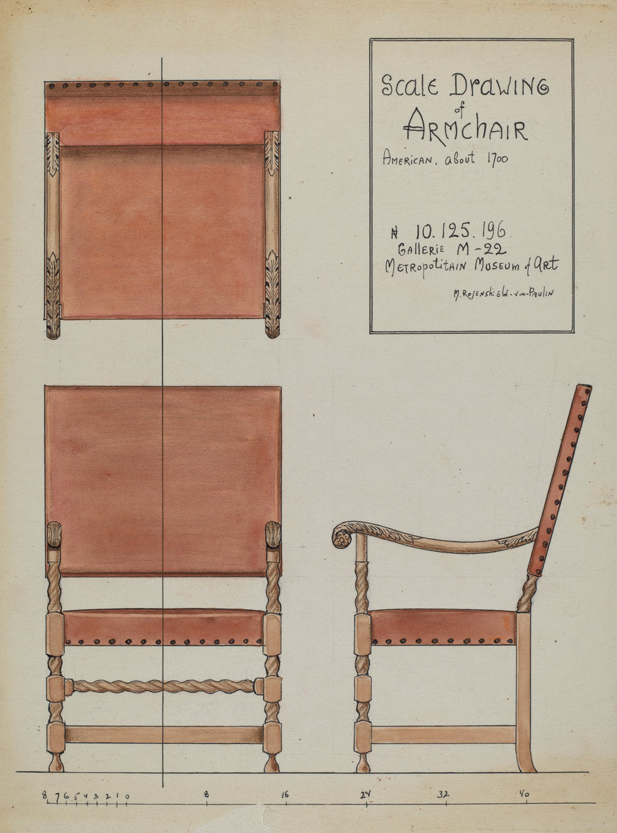 Armchair by M. Rosenshield-von-Paulin (American, active c. 1935), 16X12"(A3)Poster Print