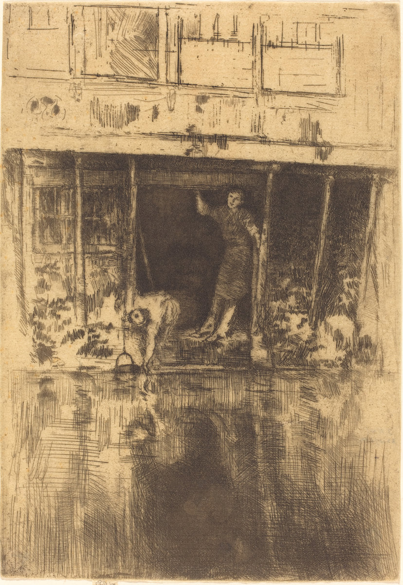 Pierrot by James McNeill Whistler (American, 1834 - 1903), 16X12"(A3)Poster Print