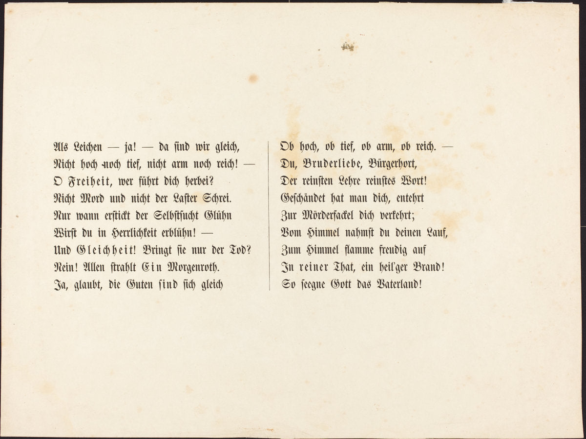 Auch ein Todtentanz: Text Page by Alfred Rethel (German, 1816 - 1859), 16X12"(A3)Poster Print