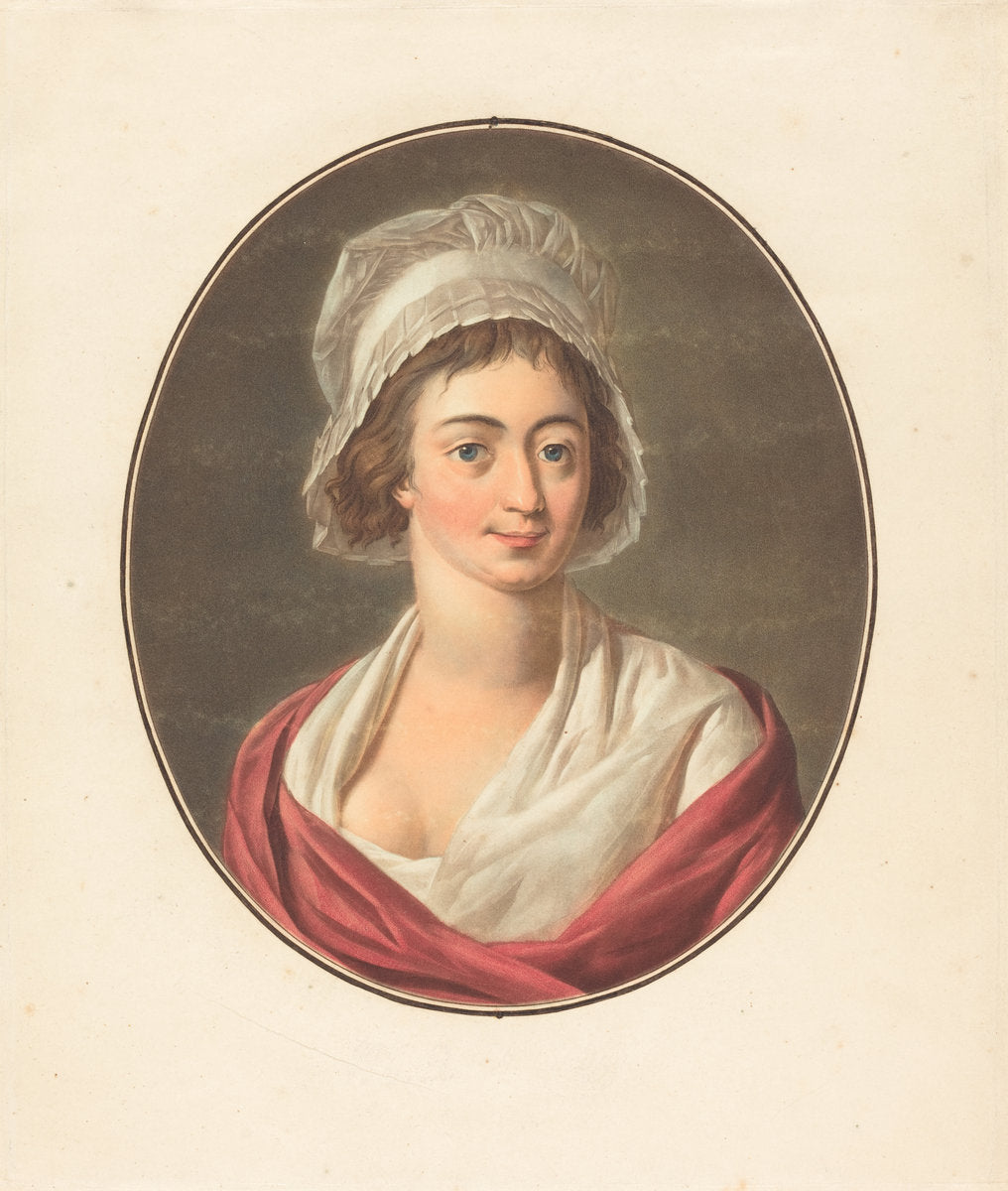Charlotte Corday by Pierre-Michel Alix after Jean-François Garnerey (French, 1762 - 1817), 16X12"(A3)Poster Print