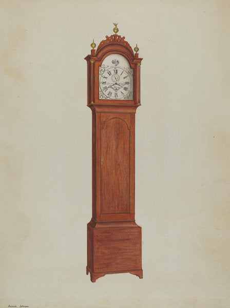 Clock by Arthur Johnson (American, active c. 1935), 16X12"(A3)Poster Print