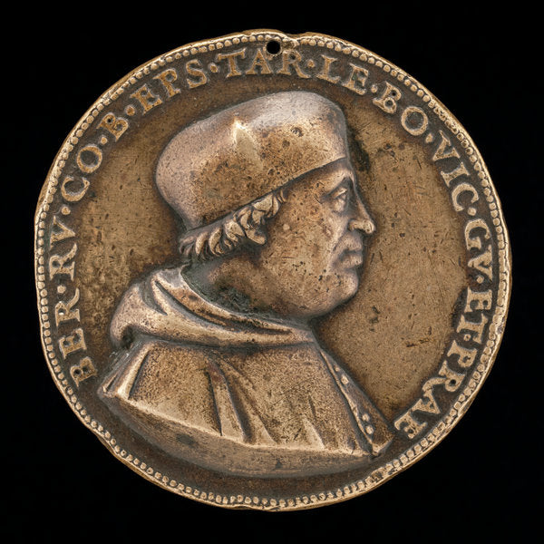 c. 1519 by Follower of Francesco Francia (Bernardo de' Rossi, died 1527, Bishop of Treviso 1499, Governor of Bologna 1519-1523 [obverse]), 16X12"(A3)Poster Print