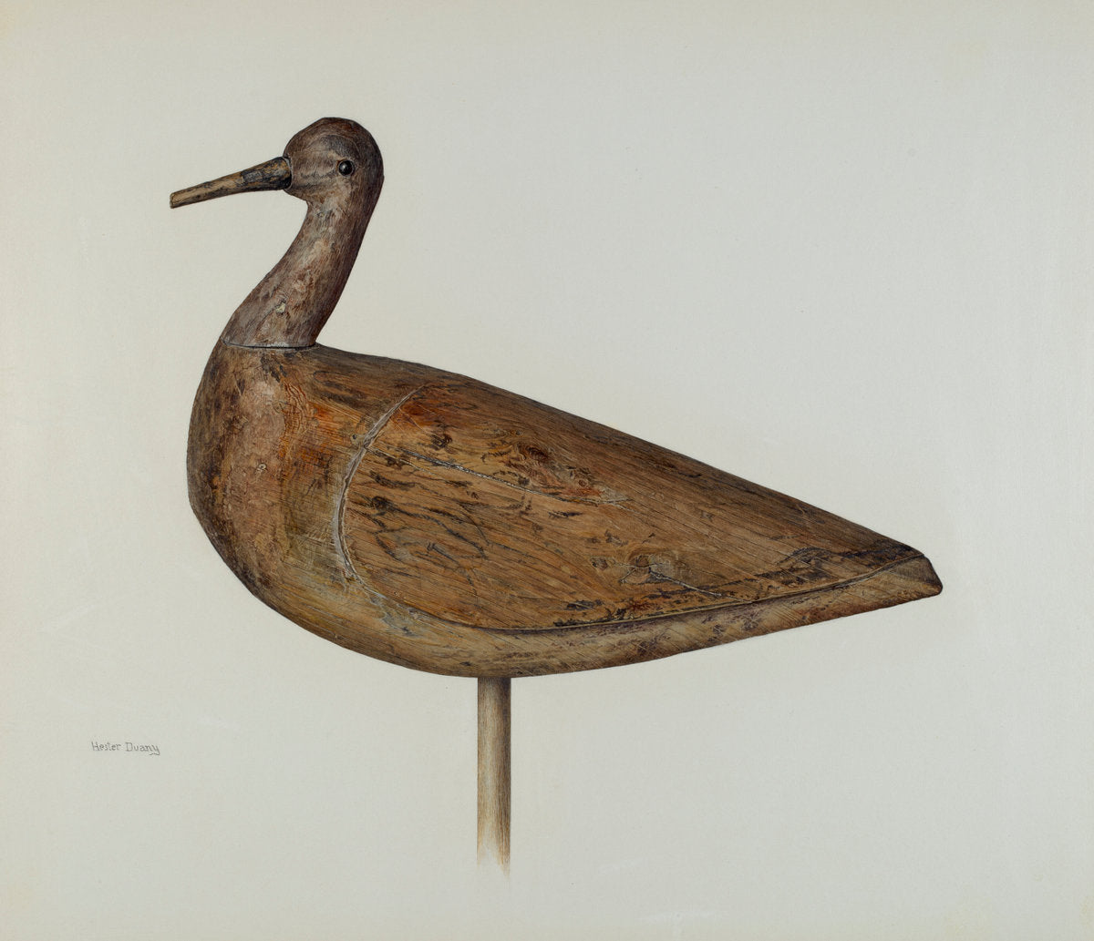 Decoy by Hester Duany (American, 1891 - 1964), 16X12"(A3)Poster Print