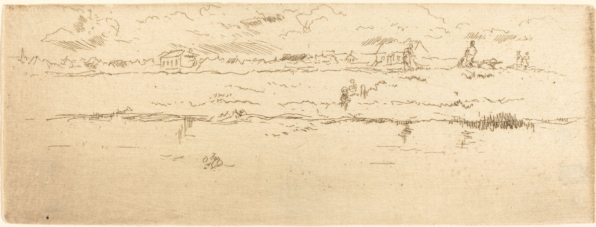 Canal, Ostend by James McNeill Whistler (American, 1834 - 1903), 16X12"(A3)Poster Print