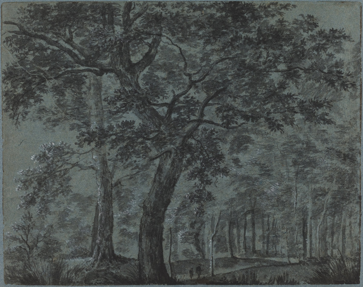 Woods at Night with Travelers by Joris van der Haagen (Dutch, 1615 - 1669), 16X12"(A3)Poster Print