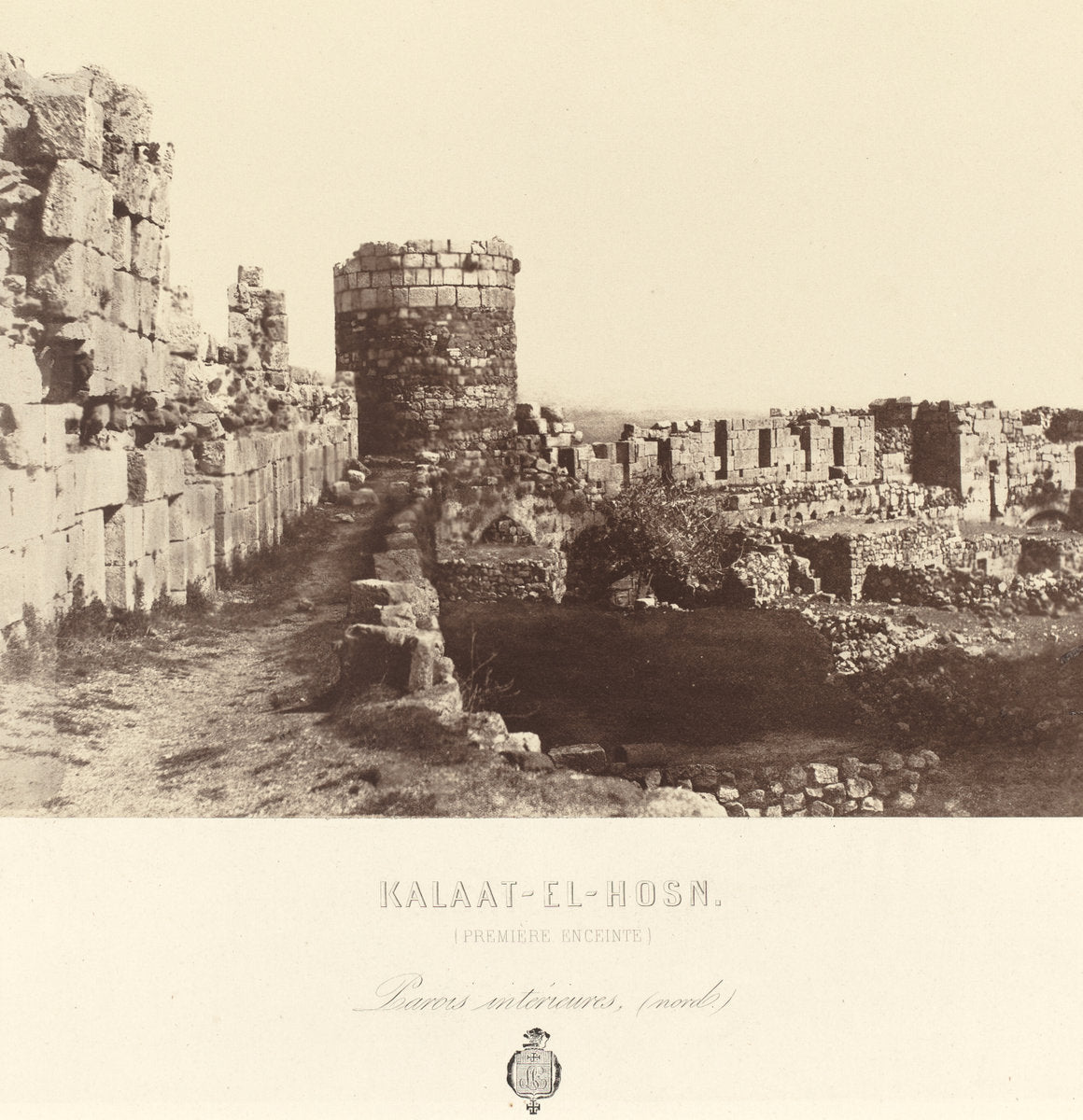 Kalaat el Hosn (Castle of the Knights, Syria) by Louis De Clercq (French, 1836 - 1901), 16X12"(A3)Poster Print
