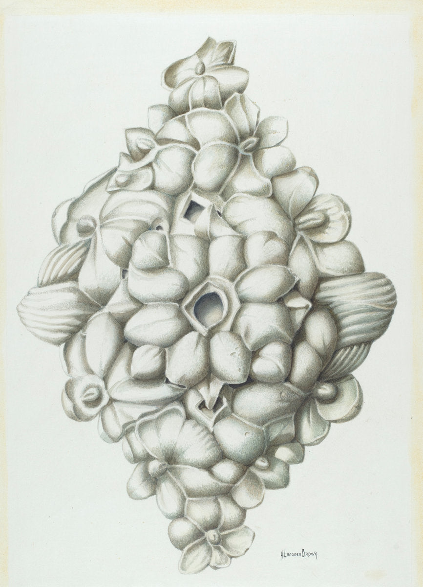 Bishop Hill: Ceiling Decoration by H. Langden Brown (American, active c. 1935), 16X12"(A3)Poster Print
