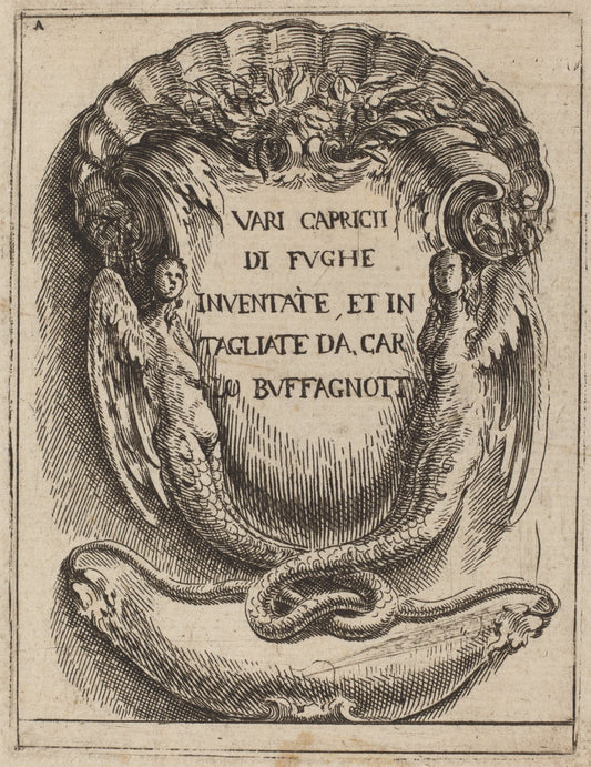 Frontispiece by Carlo Antonio Buffagnotti (Italian, c. 1660 - after 1710), 16X12"(A3)Poster Print