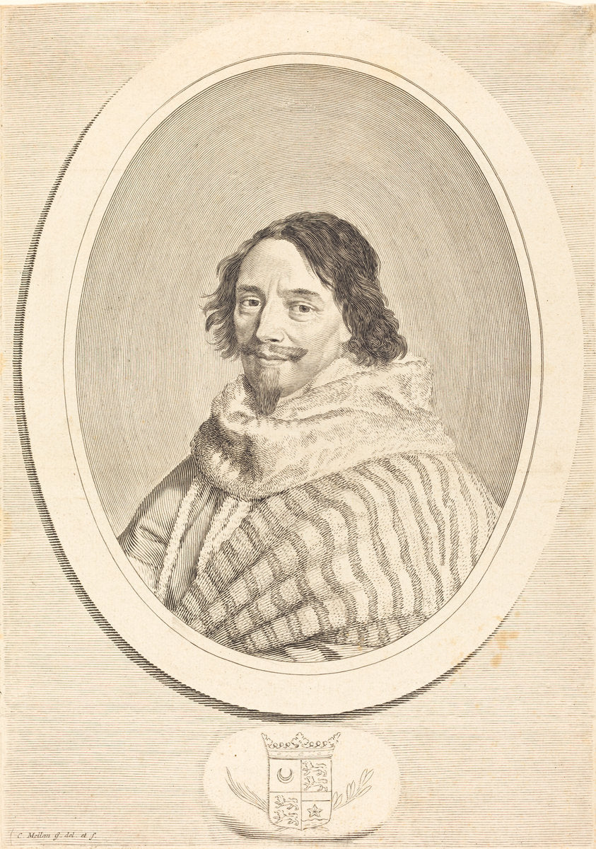 Henri de Mesmes by Claude Mellan (French, 1598 - 1688), 16X12"(A3)Poster Print