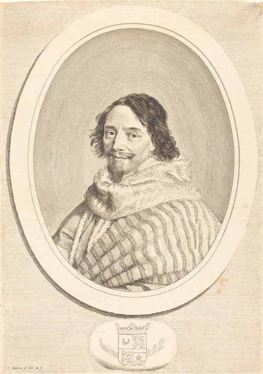 Henri de Mesmes by Claude Mellan (French, 1598 - 1688), 16X12"(A3)Poster Print