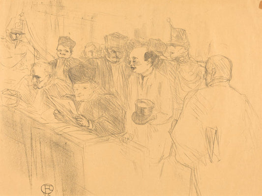 Soudais Deposition (Déposition Soudais) by Henri de Toulouse-Lautrec (French, 1864 - 1901), 16X12"(A3)Poster Print