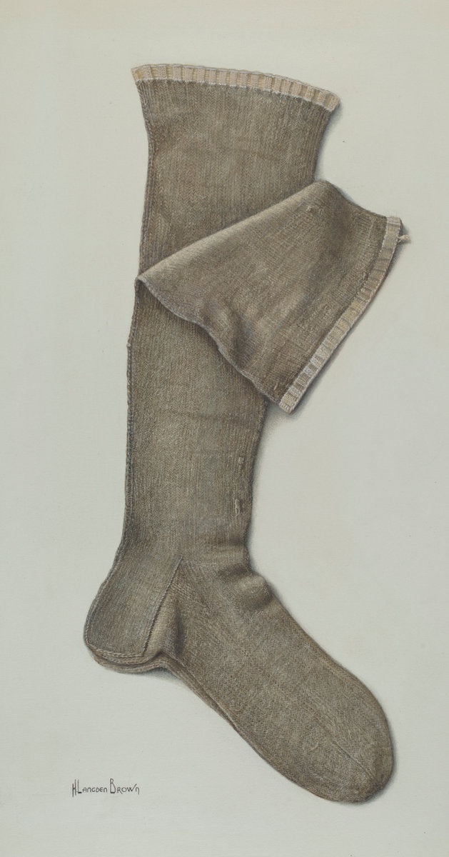 Stockings by H. Langden Brown (American, active c. 1935), 16X12"(A3)Poster Print
