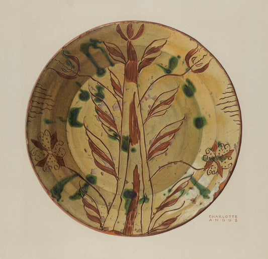 Dish by Charlotte Angus (American, 1911 - 1989), 16X12"(A3)Poster Print
