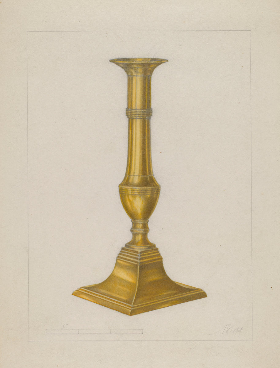 Candlestick by Arthur Wegg (American, active c. 1935), 16X12"(A3)Poster Print