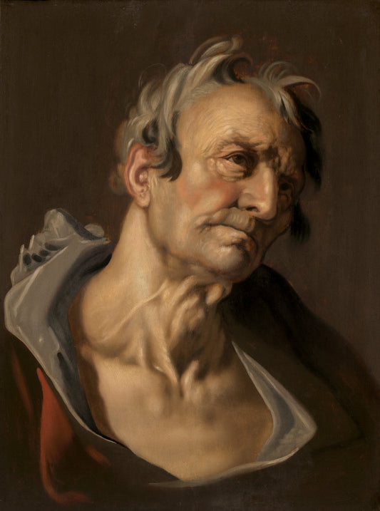 Head of an Old Man by Abraham Bloemaert (Dutch, 1566 - 1651), 16X12"(A3)Poster Print