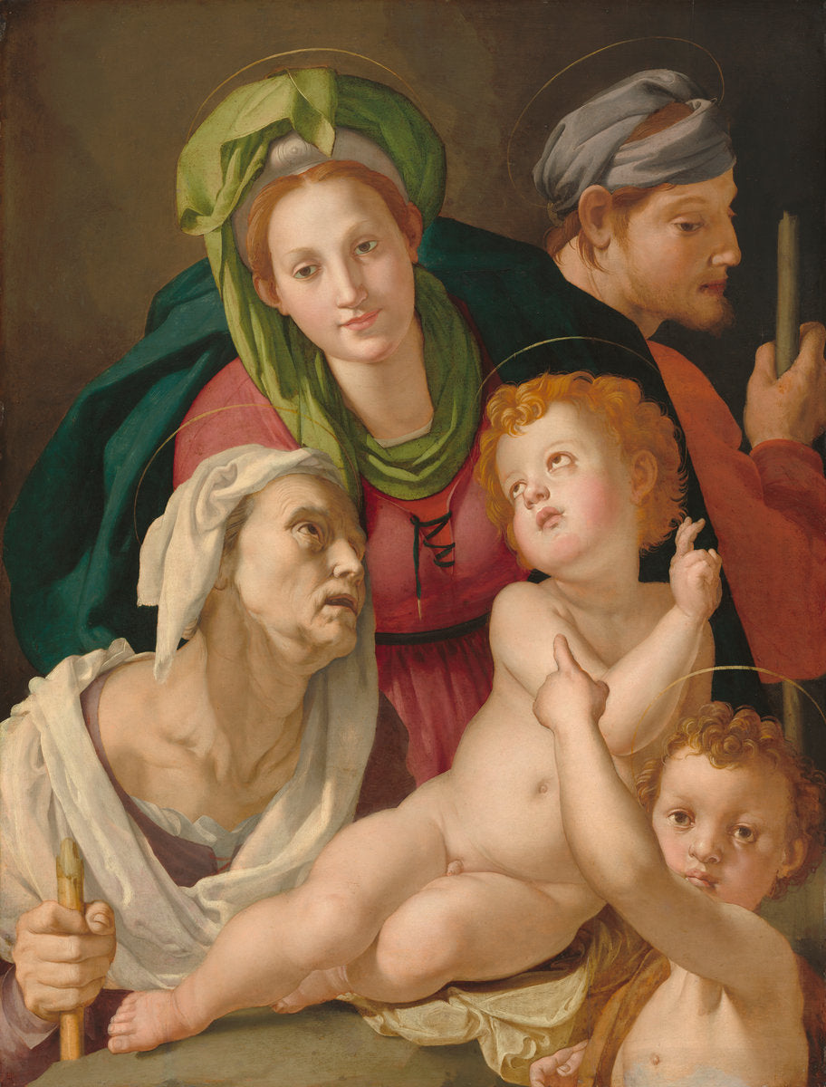 The Holy Family by Agnolo Bronzino (Florentine, 1503 - 1572), 16X12"(A3)Poster Print