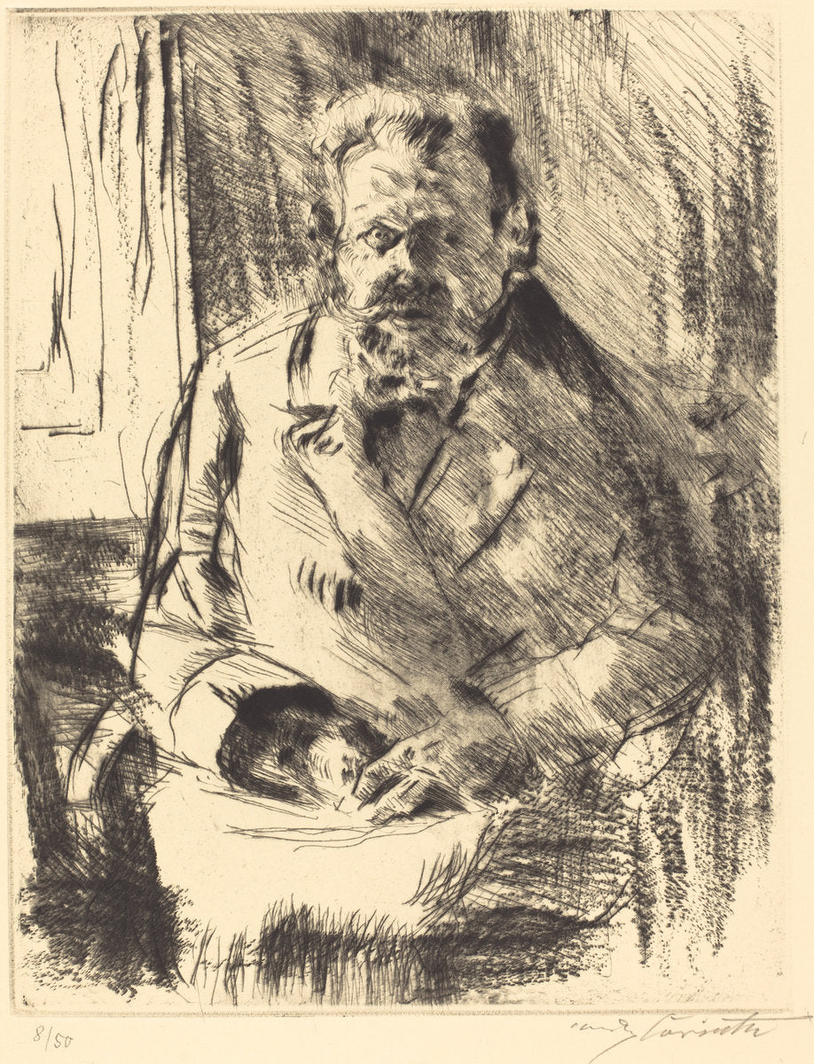 The Poet (Der Dichter) by Lovis Corinth (German, 1858 - 1925), 16X12"(A3)Poster Print