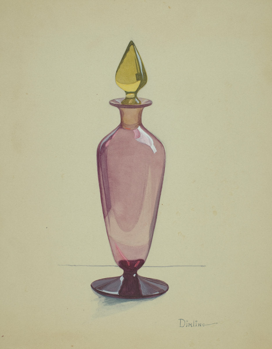 Cologne Bottle by Elizabeth Dimling (American, active c. 1935), 16X12"(A3)Poster Print