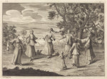 A Native Dance by William Hogarth (English, 1697 - 1764), 16X12"(A3)Poster Print